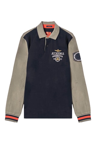 Polo - Verde y azul oscuro