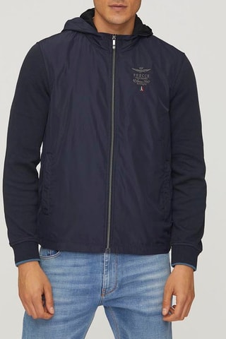 Chaqueta con capucha - Azul marino