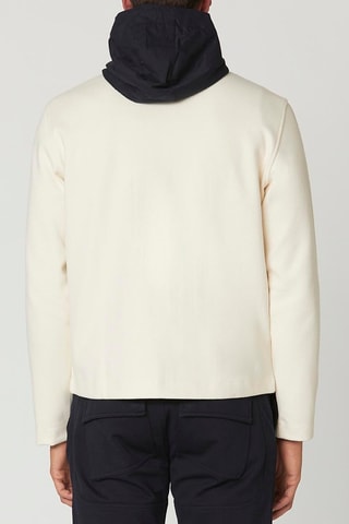 Chaqueta con capucha - Azul marino y crudo