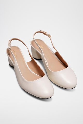 Sapatos de salto em couro - Branco