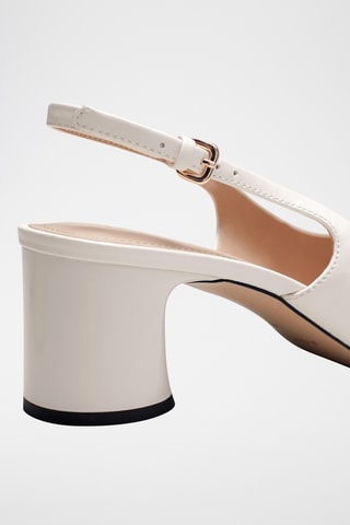 Sapatos de salto em couro - Branco