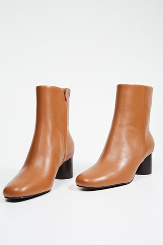 Botins de couro - Castanho