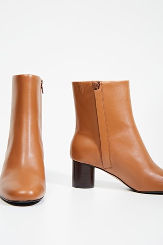 Botins de couro - Castanho