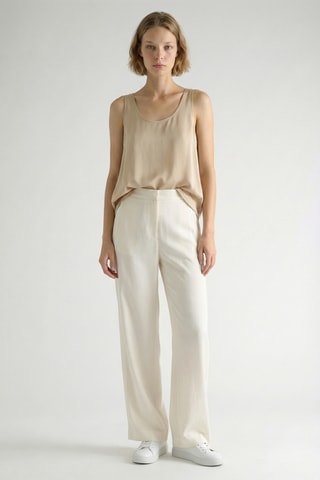 Calças de cintura subida - Branco