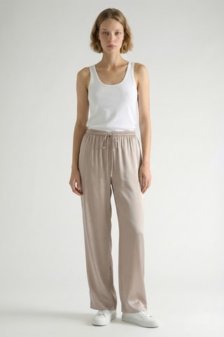 Calças direitas - Bege