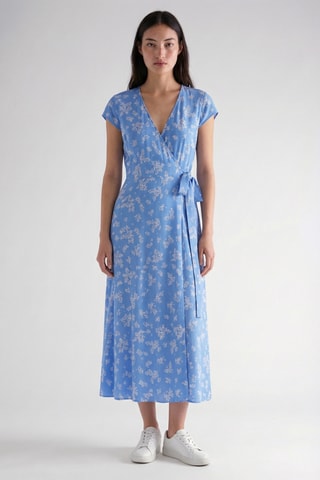 Vestido traçado - Azul