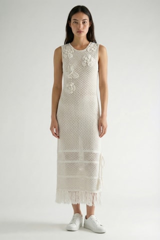 Vestido comprido sem mangas - Branco