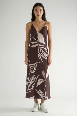 Vestido comprido - Castanho