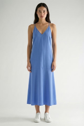Vestido comprido - Azul-celeste