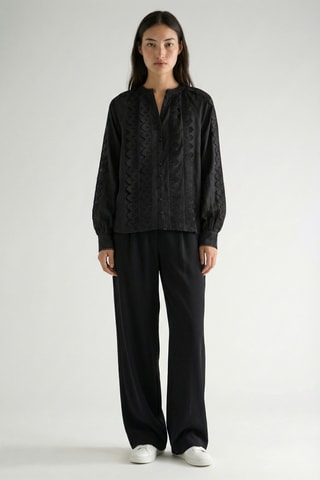 Camisa em rami - Preto