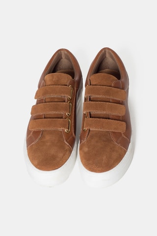 Zapatillas de piel - Marrón