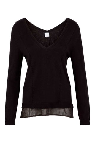 Jersey efecto doble prenda - Negro