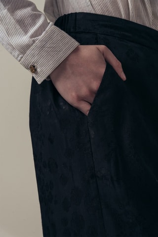 Pantalón palazzo de tiro alto Pimpante - Negro