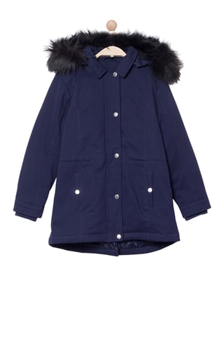 Abrigo con capucha - Azul marino