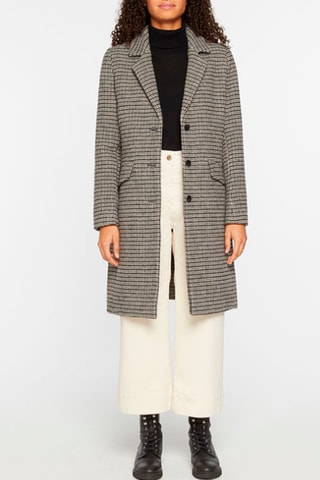 Abrigo de lana reciclada  Blanco y negro