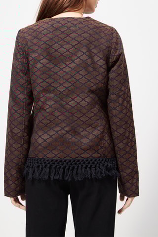 Chaqueta con flecos - Azul marino