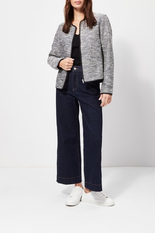 Chaqueta corta texturizada - Negro jaspeado