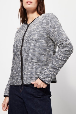 Chaqueta corta texturizada - Negro jaspeado