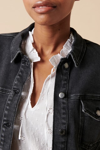 Chaqueta de algodón orgánico - 
Negro