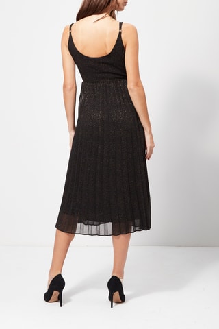 Vestido plisado - Negro