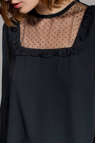 Vestido de talle bajo Robine - Negro