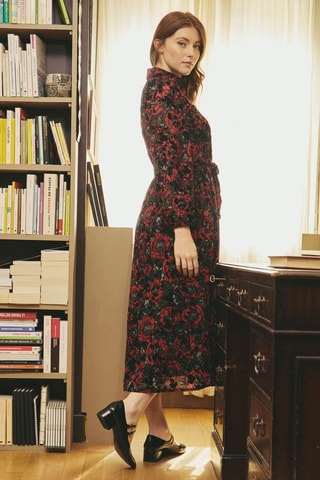 Vestido midi Roxane - Rojo