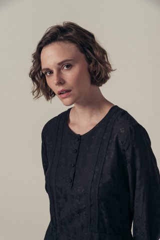 Vestido recto Riotte - Negro