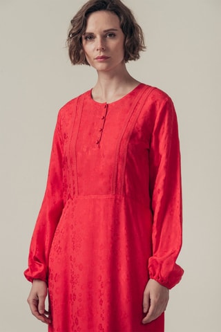 Vestido recto Riotte - Rojo