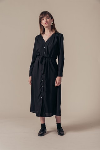 Vestido camisero Redland - Negro