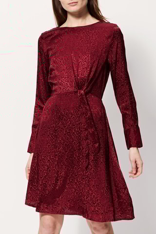 Vestido evasé Robine - Burdeos