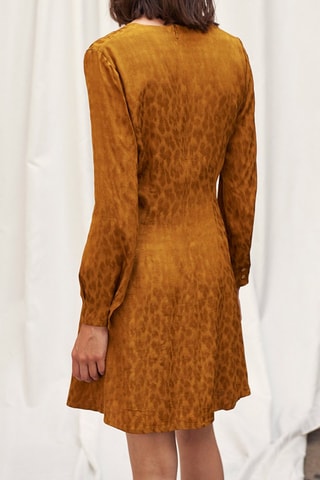 Vestido evasé - Mostaza