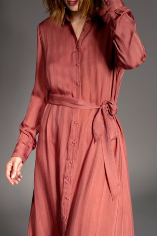 Vestido camisero Renando - Rojo teja 