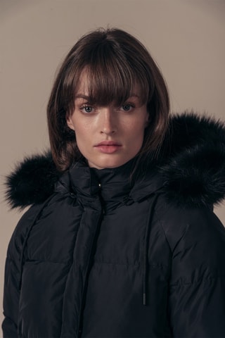 Anorak largo Dolores - Negro