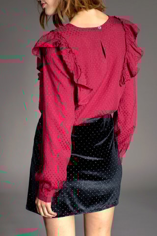 Blusa avolantada Tulip - Burdeos