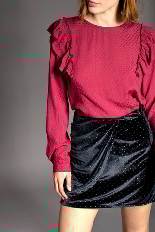 Blusa avolantada Tulip - Burdeos