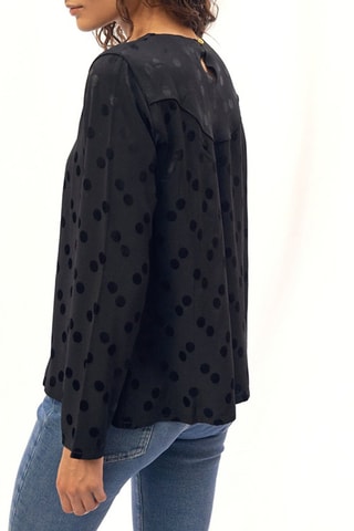 Blusa de lunares - Negro