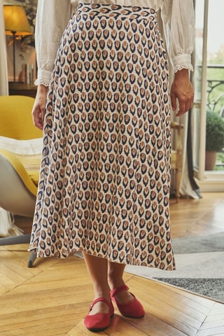 Falda midi Jane - Camel