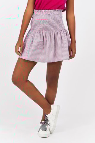 Minifalda de talle alto - Rosa y celeste