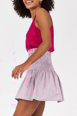 Minifalda de talle alto - Rosa y celeste