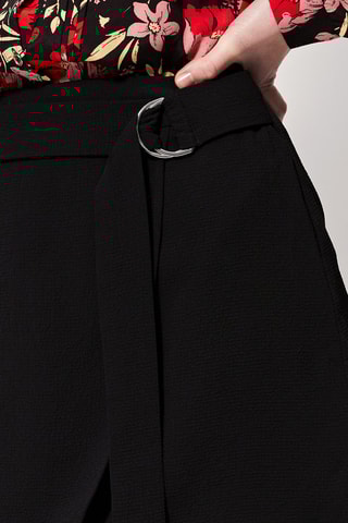 Falda recta de talle alto Jacarilla - Negro