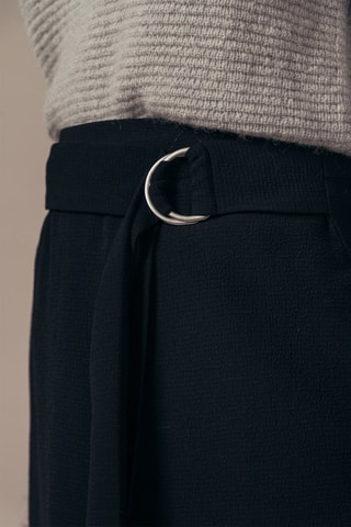 Falda recta de talle alto Jacarilla - Negro