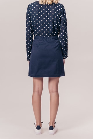 Falda recta de talle alto Jilin - Azul marino