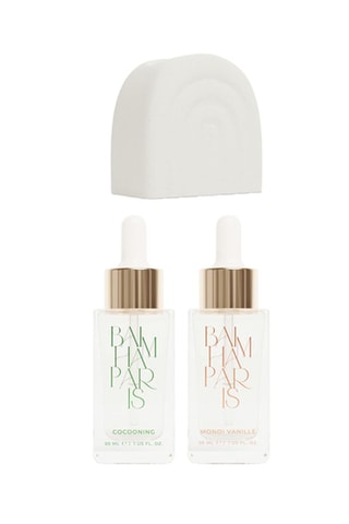 2 huiles de diffusion - Cocooning et Monoï vanillé - 2 x 30 ml et brûleur Arche