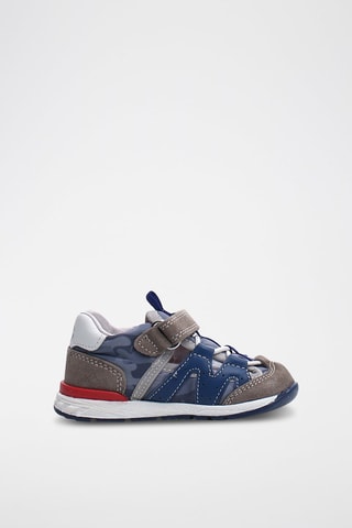 Sandalias de piel bovina - Topo y azul marino