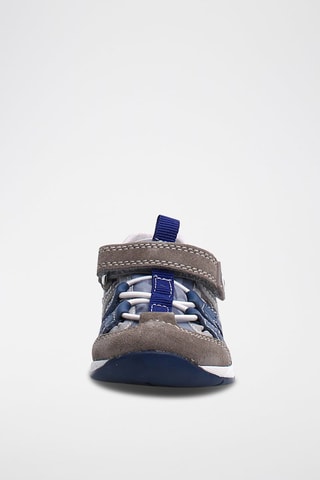 Sandalias de piel bovina - Topo y azul marino