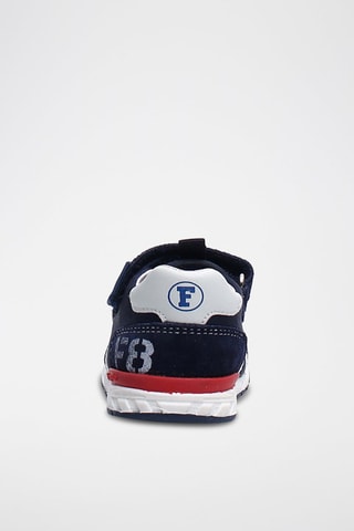 Sandalias de piel bovina - Azul marino y blanco