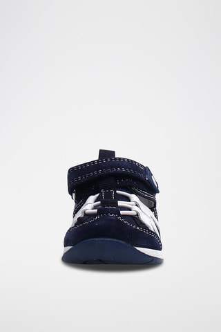 Sandalias de piel bovina - Azul marino y blanco