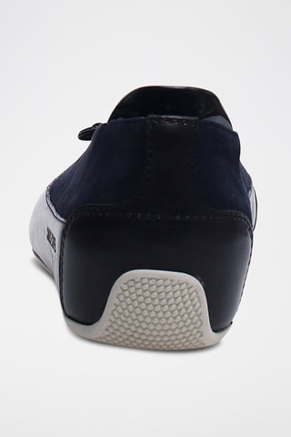 Bailarinas de piel bovina - Gris y azul