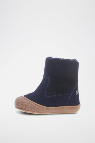 Botines de piel ovina nobuk forrados New Cotton - Azul marino