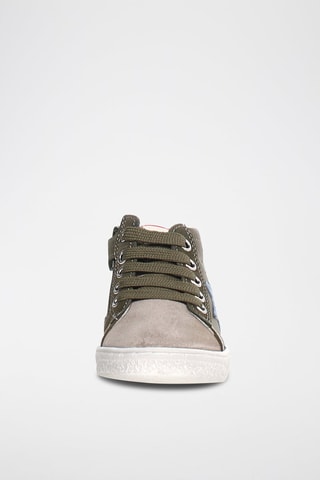 Zapatillas altas de piel Pinn - Caqui y topo